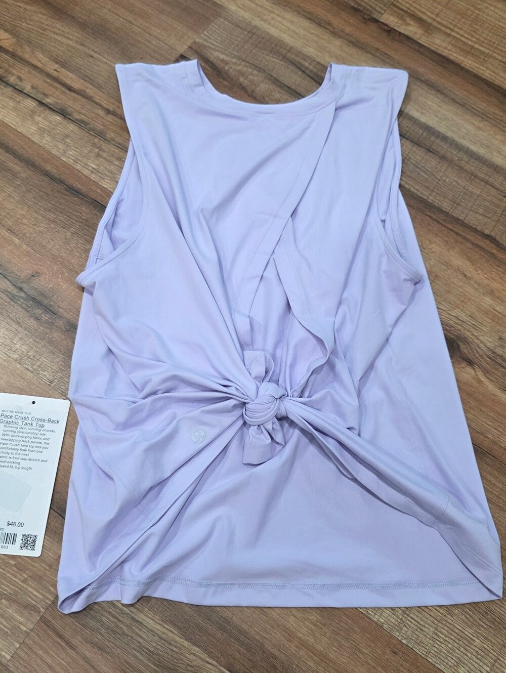 lululemon Lavender Twist-back Tank Top Large